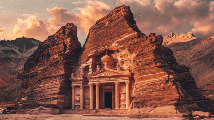Taq-e Bostan rock sculpture complex in Iran