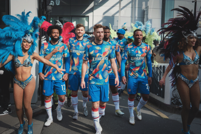 Arsenal Unveils Stylish Notting Hill Carnival-inspired Pre-match Shirt