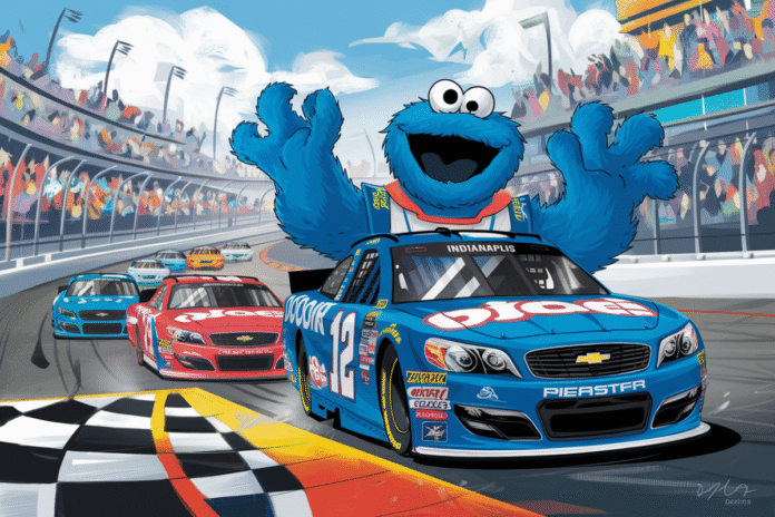 Cookie Monster Takes Command as Nascar Drivers Gear Up for Indianapolis Race