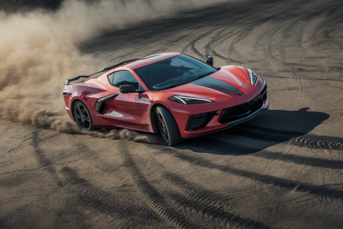 Corvette Spins Out in Unusual Drifting Crash Resembles a Hovercraft in Wild