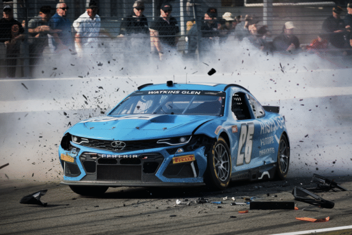 Van Gisbergen Endures Violent Crash at Watkins Glen While Leading the Race