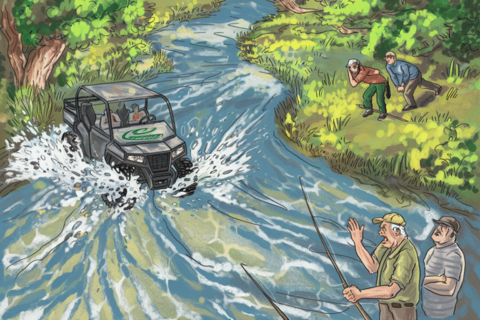 Weed Control Company Drives Atv Through Stream Anglers Outraged Over Environmental Impact