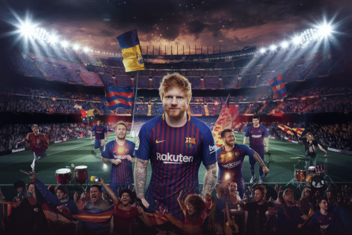 Ed Sheeran Unveiled as Barcelona Shirt Sponsor for Iconic Clasico Match