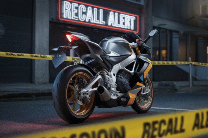 Important Recall Alert for Rear Turn Signals on 2026 Aprilia V4 Motorcycles