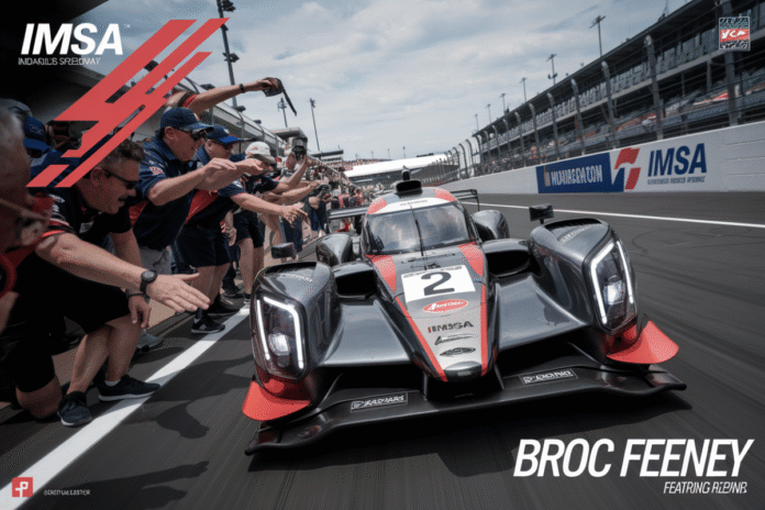 Live Coverage of Broc Feeney Competing in Imsa Race at Indianapolis Motor