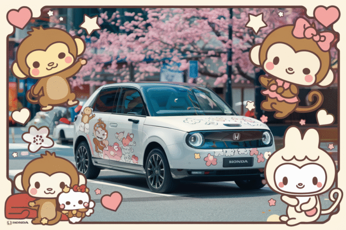 Honda Teams Up with Sanrio for Adorable Monkey X Kuromi Side Panels